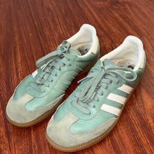 Adidas womens Mint Green Samba Sneakers